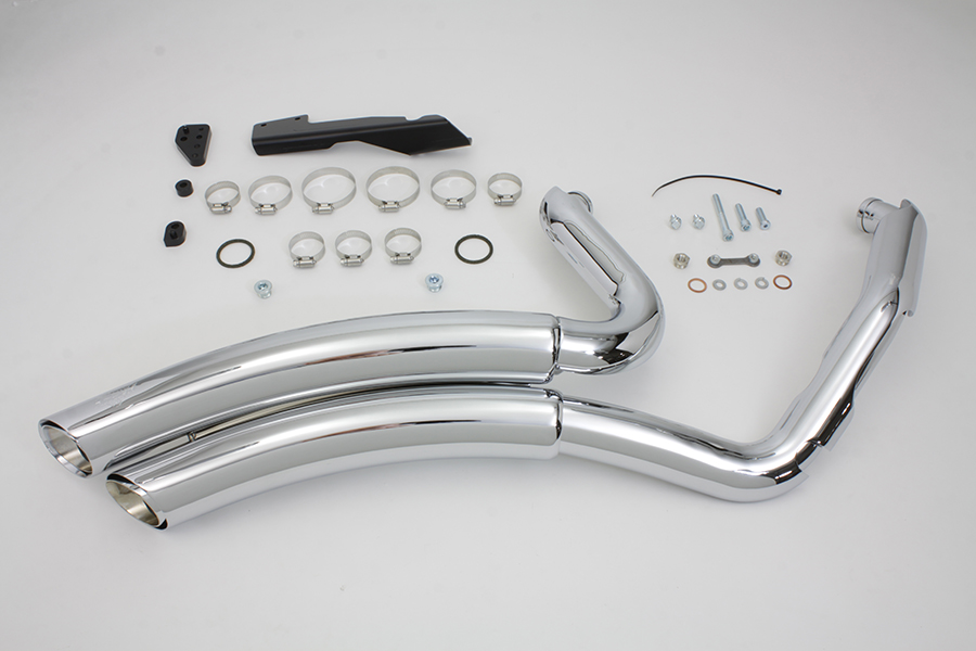 Chrome FLT 2007-UP Vance & Hines Super Radius Exhaust Pipe Set