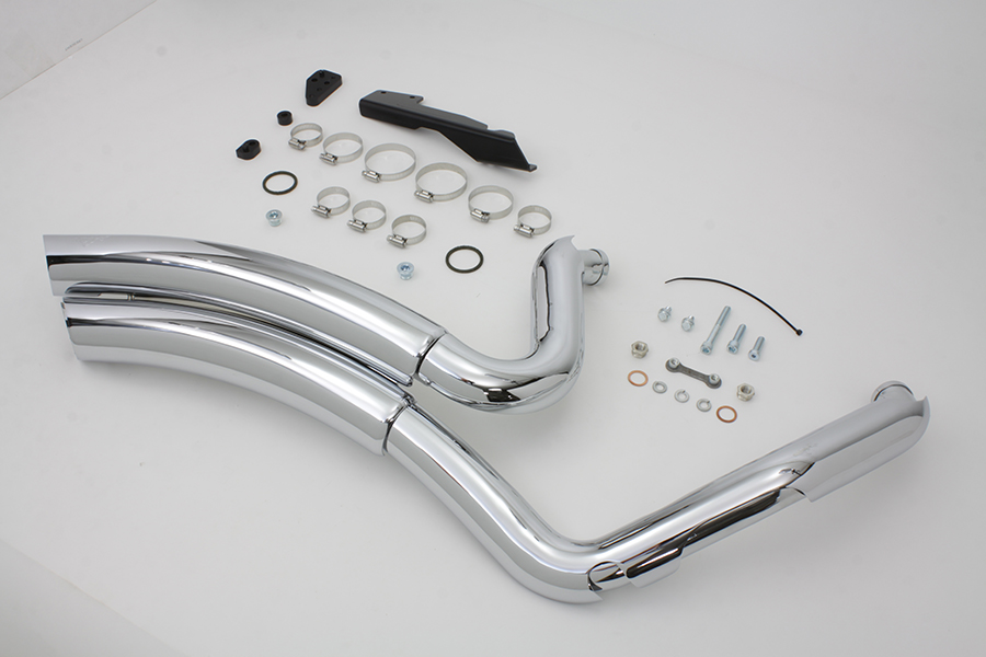 Chrome FLT 2007-UP Vance & Hines Super Radius Exhaust Pipe Set