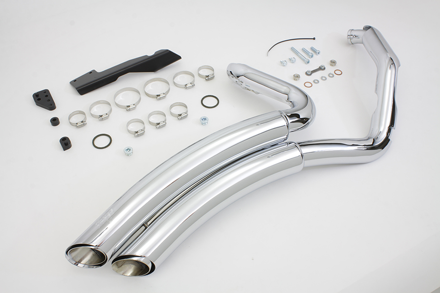 Chrome FLT 2007-UP Vance & Hines Super Radius Exhaust Pipe Set