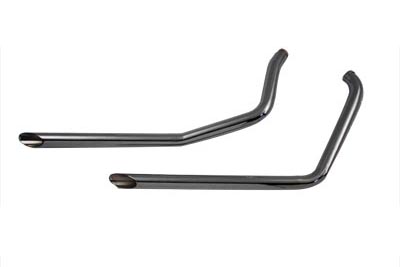 Set of Three Exhaust Drag Pipes with Slash Cut Ends