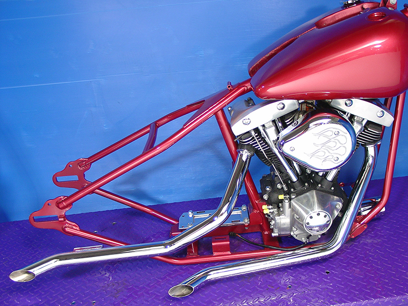 Chrome 1970-1984 FXE 1-3/4" Goose Style Harley Drag Pipes
