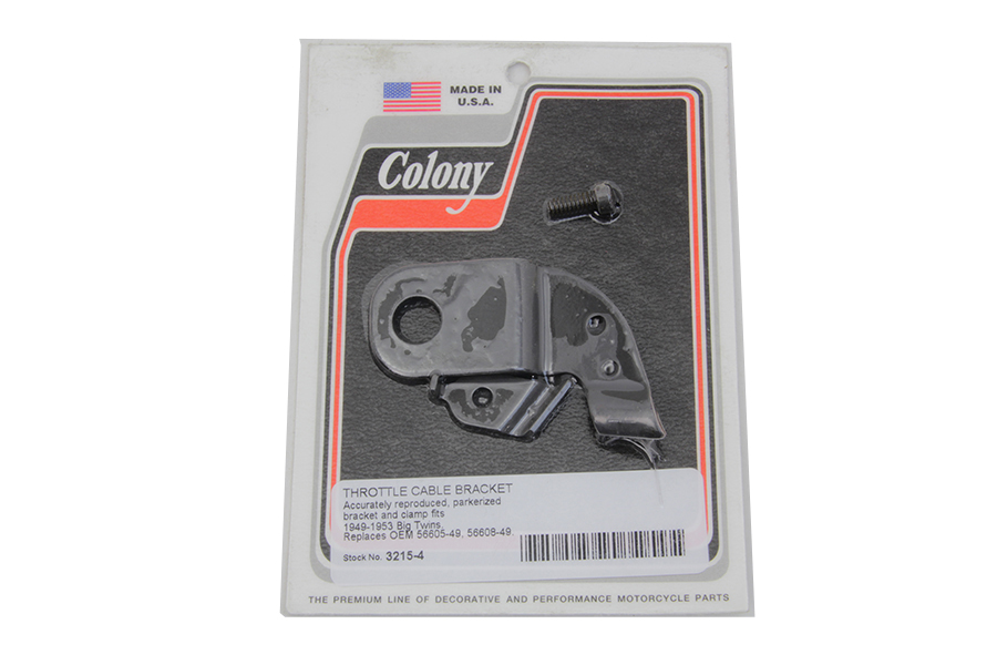 Parkerized Throttle Cable Bracket