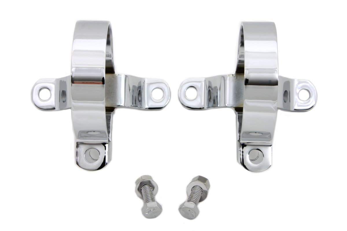 3 Muffler Body Clamp Set Chrome