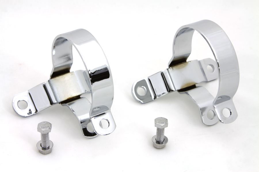 3 Muffler Body Clamp Set Chrome