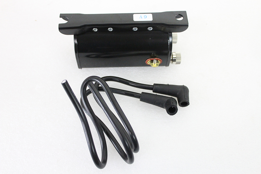 Stock 6 Volt Replica Ignition Coil Black