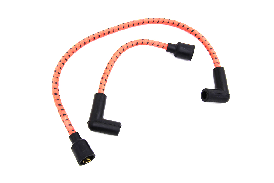 Sumax Orange with Black Tracer 7mm Spark Plug Wire Set