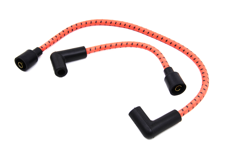 Sumax Orange with Black Tracer 7mm Spark Plug Wire Set