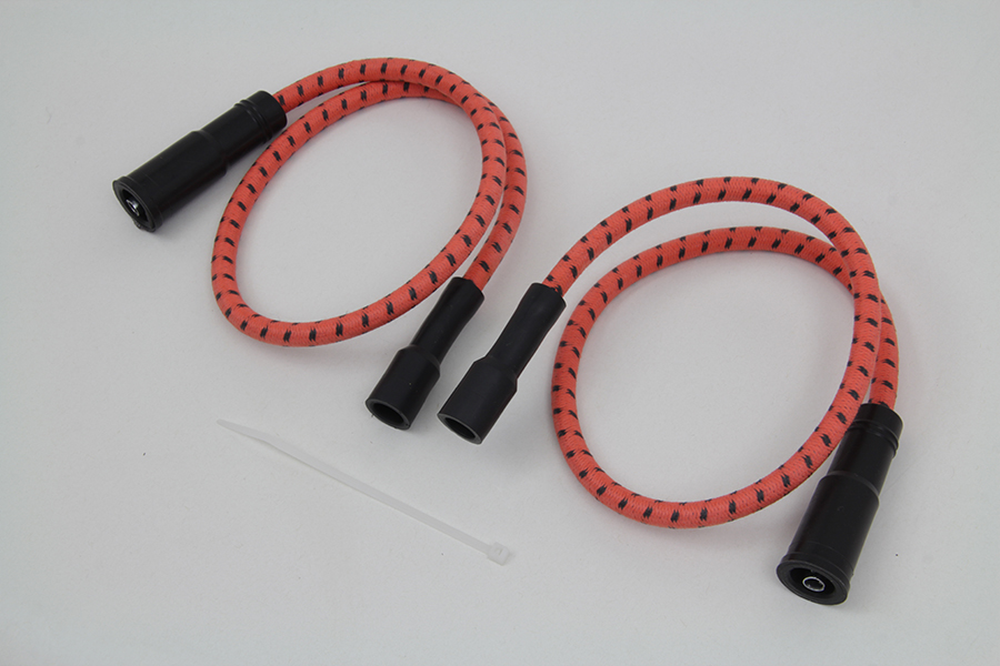 Sumax Orange with Black Tracer 7mm Spark Plug Wire Set