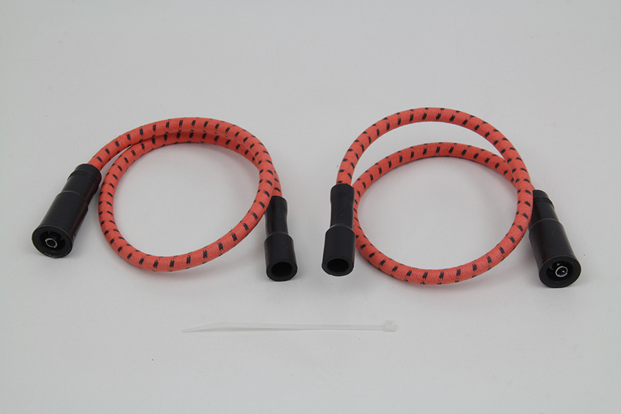 Sumax Orange with Black Tracer 7mm Spark Plug Wire Set