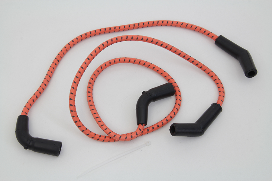 Sumax Orange with Black Tracer 7mm Spark Plug Wire Set
