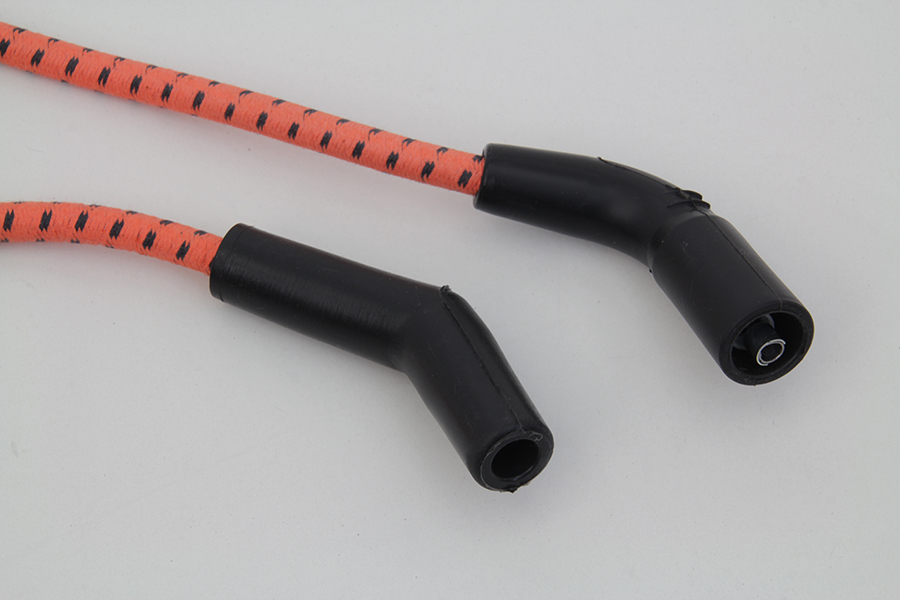 Sumax Orange with Black Tracer 7mm Spark Plug Wire Set