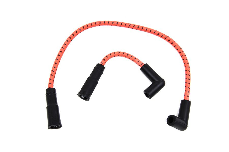 Sumax Orange with Black Tracer 7mm Spark Plug Wire Set