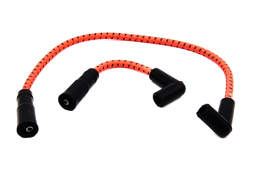 Sumax Orange with Black Tracer 7mm Spark Plug Wire Set