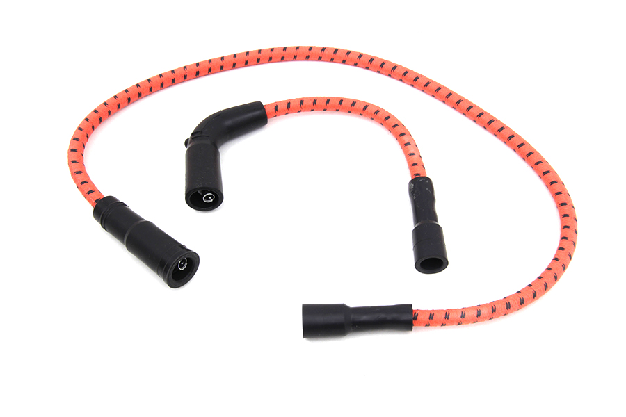 Sumax Orange with Black Tracer 7mm Spark Plug Wire Set