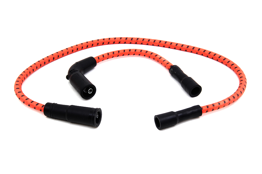 Sumax Orange with Black Tracer 7mm Spark Plug Wire Set