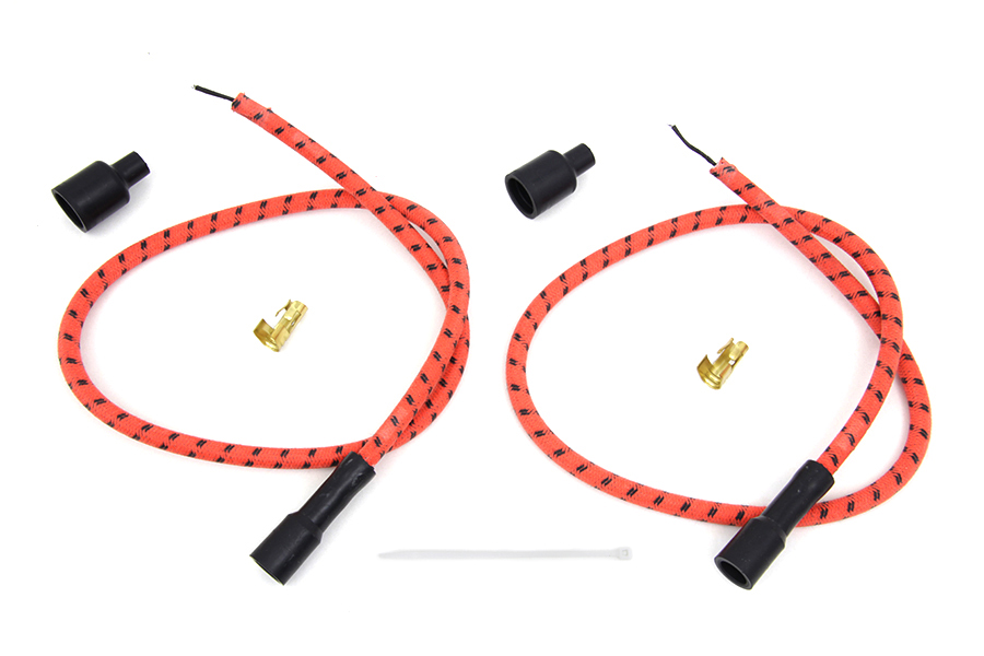 Sumax Orange with Black Tracer 7mm Spark Plug Wire Set