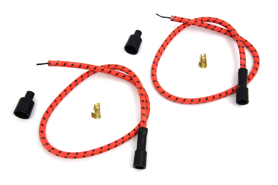 Sumax Orange with Black Tracer 7mm Spark Plug Wire Set