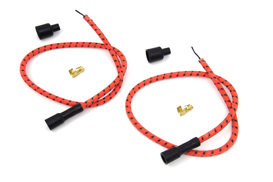 Sumax Orange with Black Tracer 7mm Spark Plug Wire Set