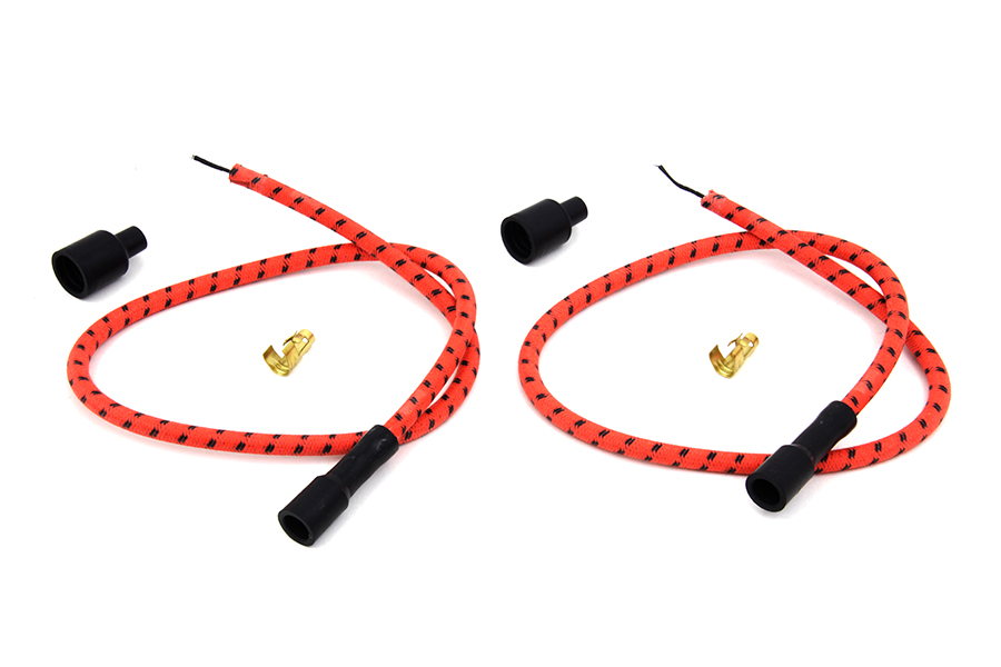 Sumax Orange with Black Tracer 7mm Spark Plug Wire Set