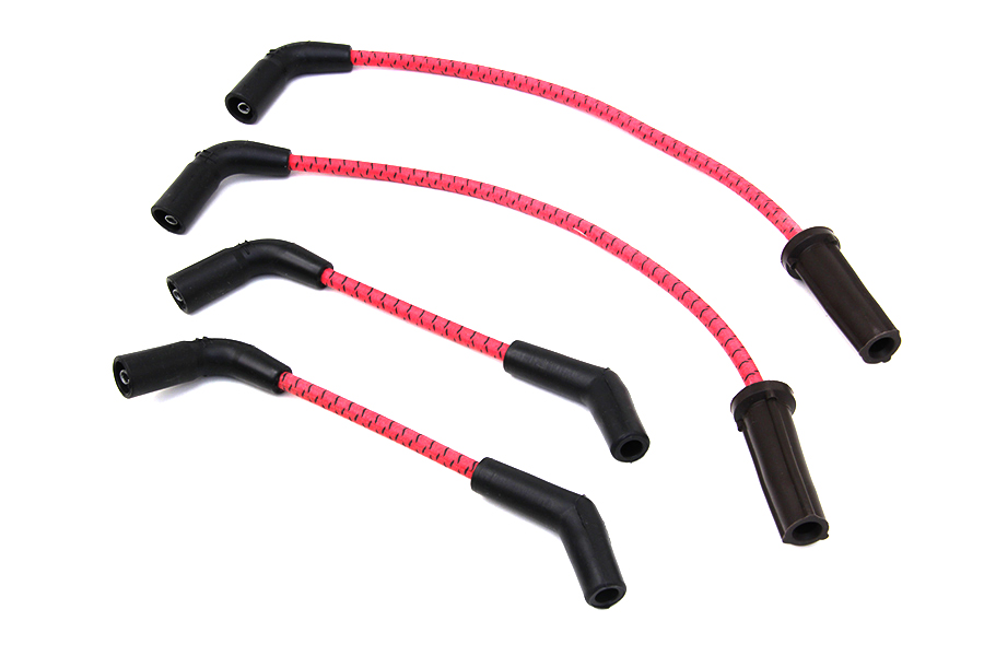 Sumax Red with Black Tracer 7mm Spark Plug Wire Set