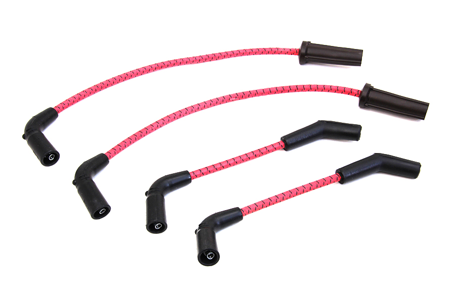 Sumax Red with Black Tracer 7mm Spark Plug Wire Set