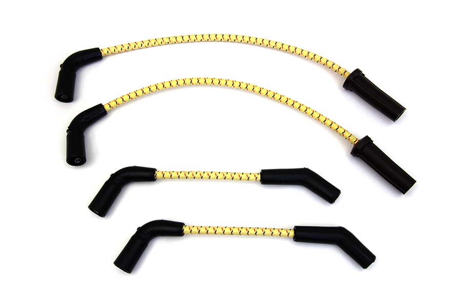 Sumax Yellow with Black & Red Tracer 7mm Spark Plug Wire Set