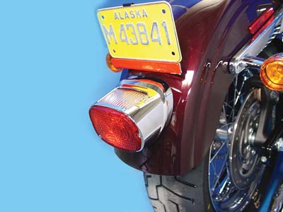 Chrome Tail Lamp Lens Collar for 2003-up Dyna Super Glide