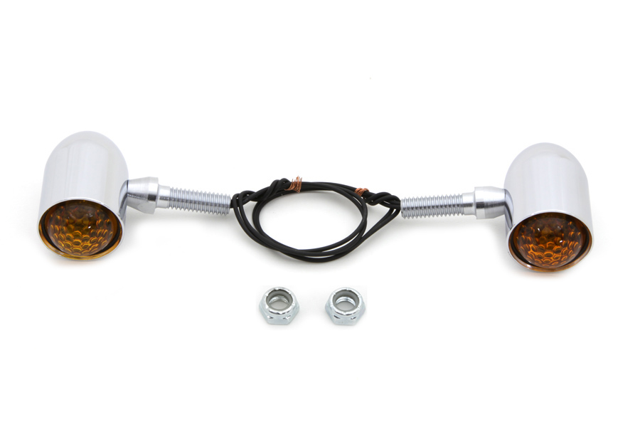 Baby Bullet Chrome Amber Marker Lamp