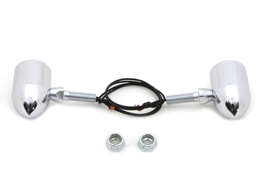 Baby Bullet Chrome Amber Marker Lamp