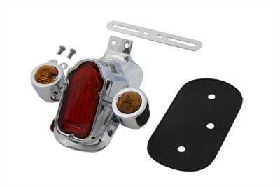 Chrome Tombstone LED Tail Lamp Assembly