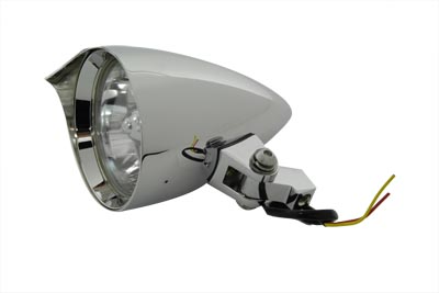 4-1/2 Round Chrome Billet Headlamp