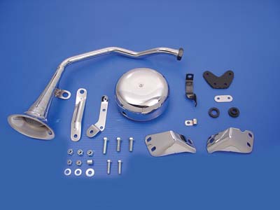 Trumpet Style 6 Volt Chrome Horn Kit