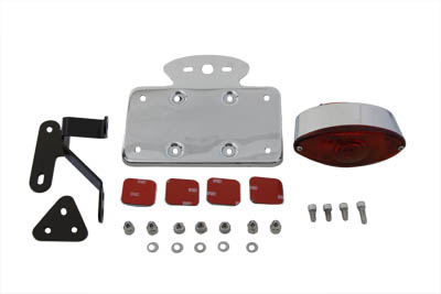 Chrome Cateye Tail Lamp Kit Horizontal Mount