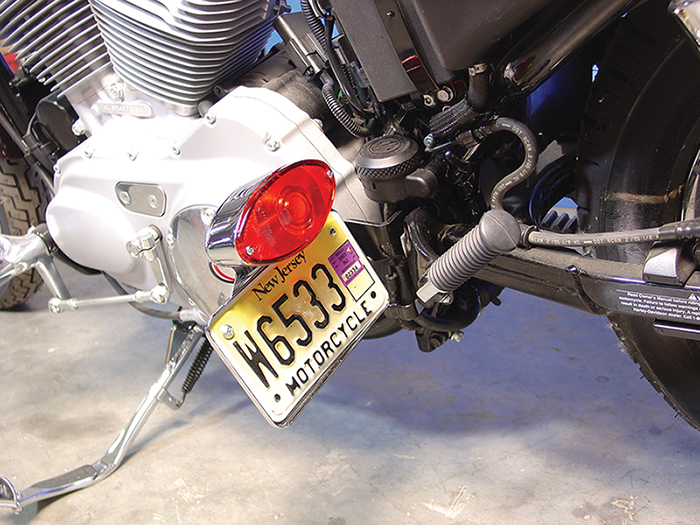 Chrome Cateye Tail Lamp Kit Horizontal Mount