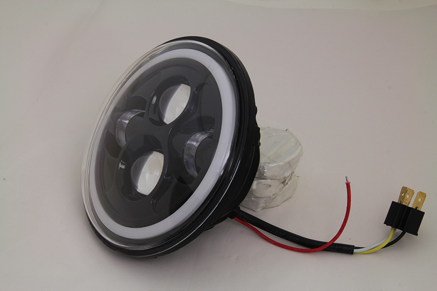 7 LED Headlamp Unit Black
