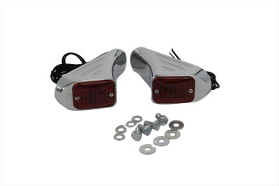 Flush Deco Marker Lamp Set with Red Lens