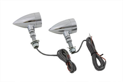 Turn Signal Set Bullet Style Red with Short Stud
