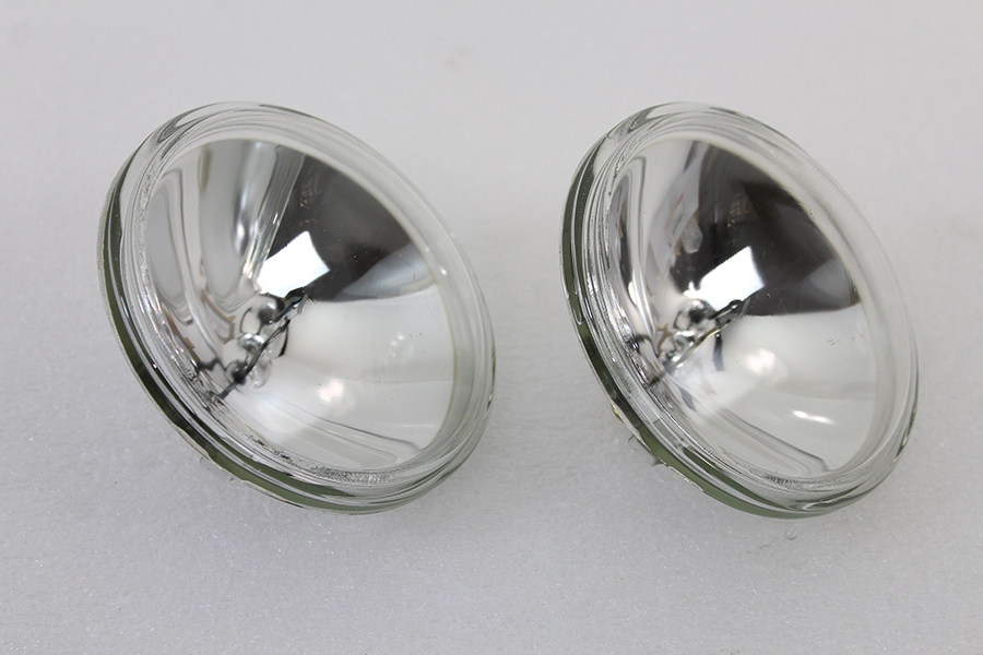 Clear 4-1/2 12 Volt Sealed Beam Spotlamp Bulb Set