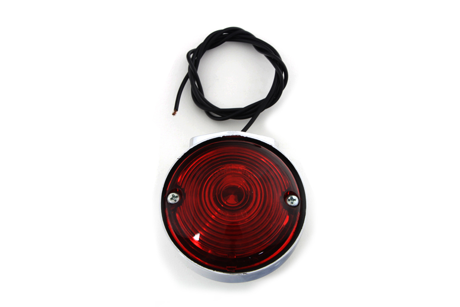 Chrome Turn Signal Front and Rear Red