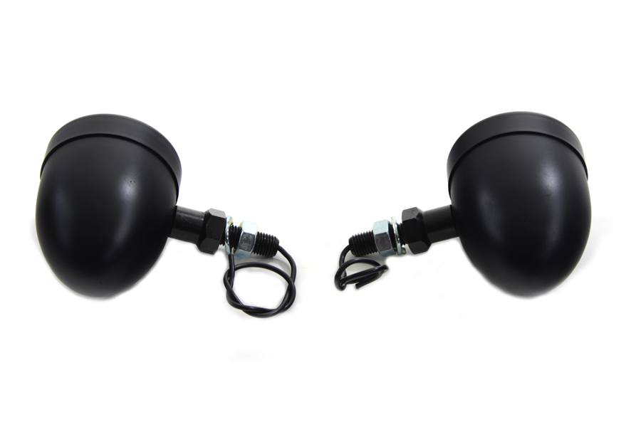 Black Marker Lamp Set with Red Lens Single Stem