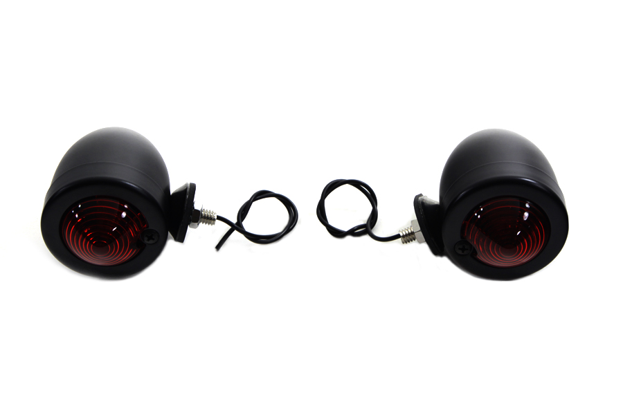 Black Bullet Marker Lamp Red Single Filament