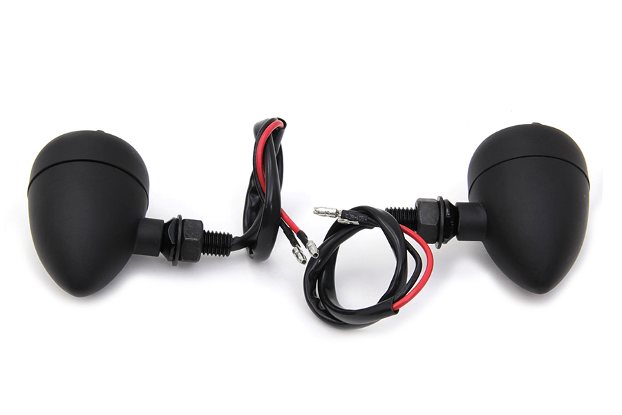 Black Torpedo Bullet Style Marker Lamp Set