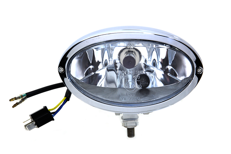 Chrome Oval Style Headlamp