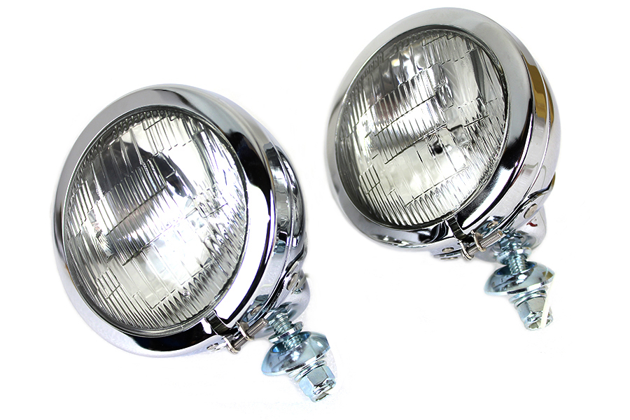 4-1/2 Fluted Lens Spotlamp Set with 6 Volt Bulb