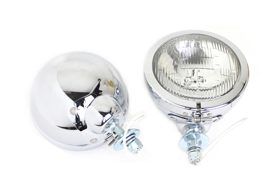 4-1/2 Fluted Lens Spotlamp Set with 6 Volt Bulb