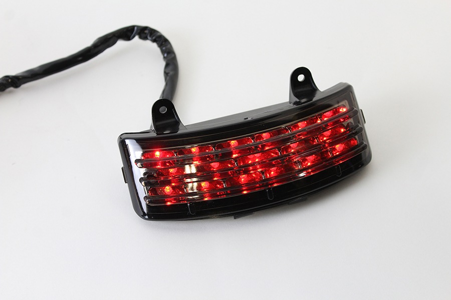 Red LED Tri-Bar Rear Fender Light Upgrade with Smoked Lens