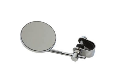 Chrome 3 Round Mini Mirror with Clamp On Stem