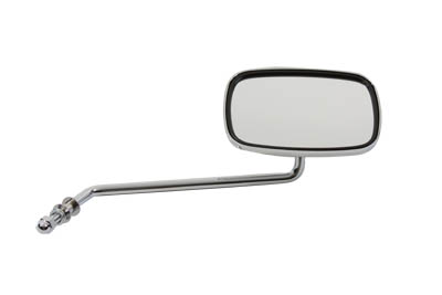 Chrome Rectangle Long Stem Right Side Mirror for Harley