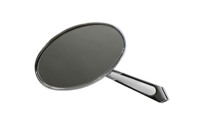 Chrome Smooth Oval Girder Left Mirror