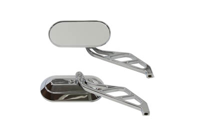 MOD Custom Mirror Set with Billet Stems Chrome